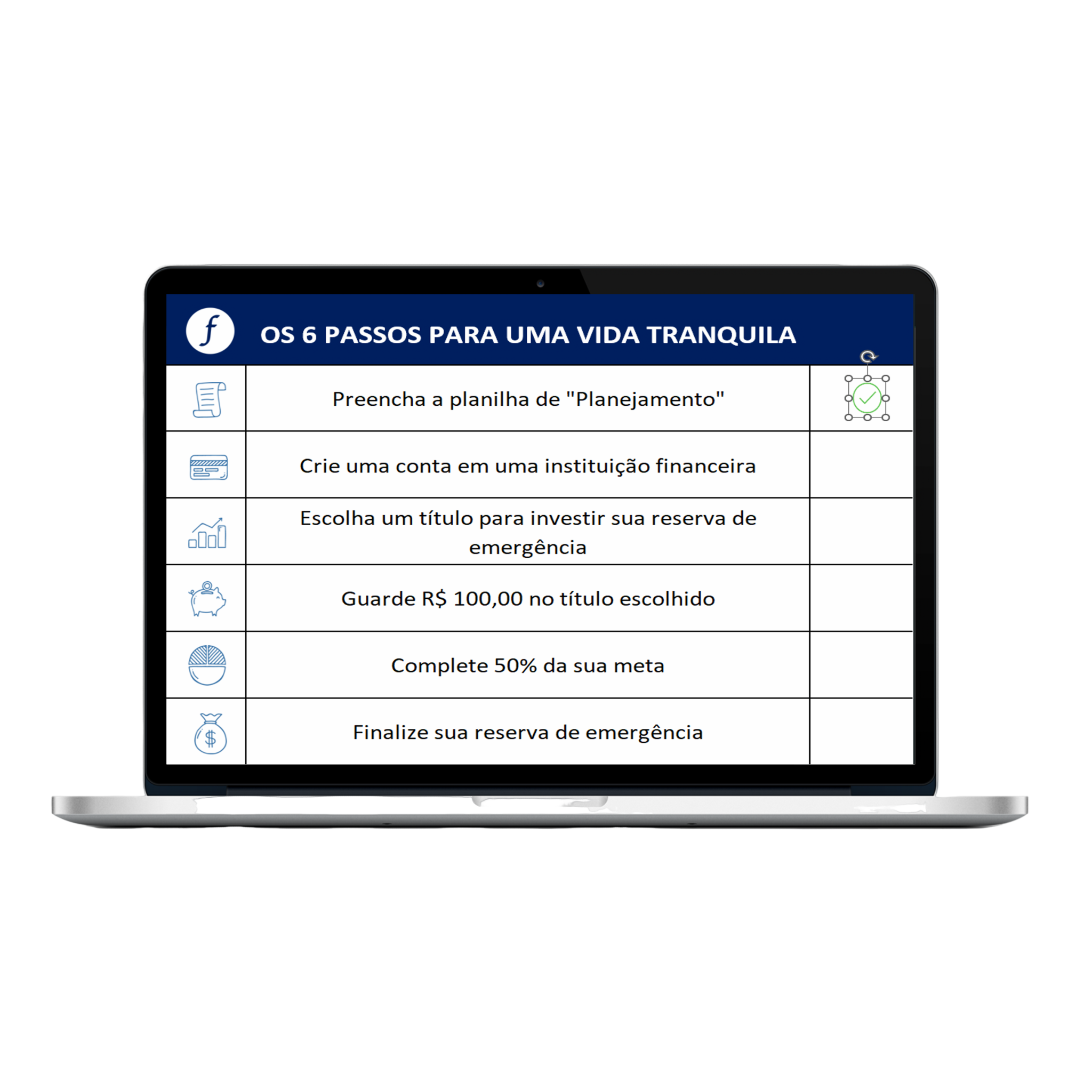 06 passos para uma vida tranquila - Planilhas Excel